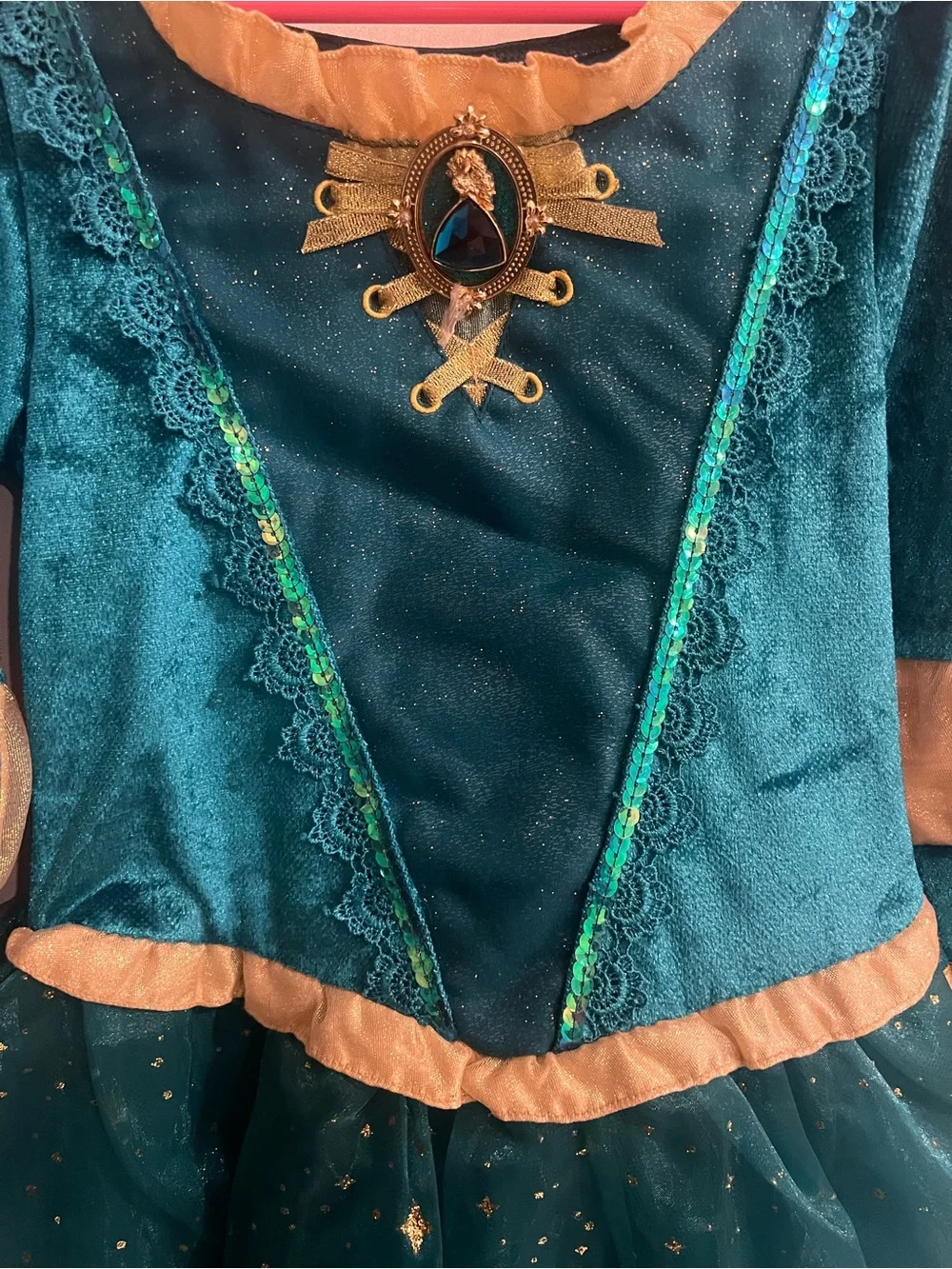 Disney Princess Merida Teal and Gold Starry Princess Costume
